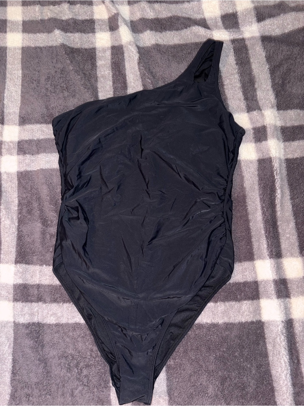 Cupshe One-Shoulder Black One-Piece Swimsuit